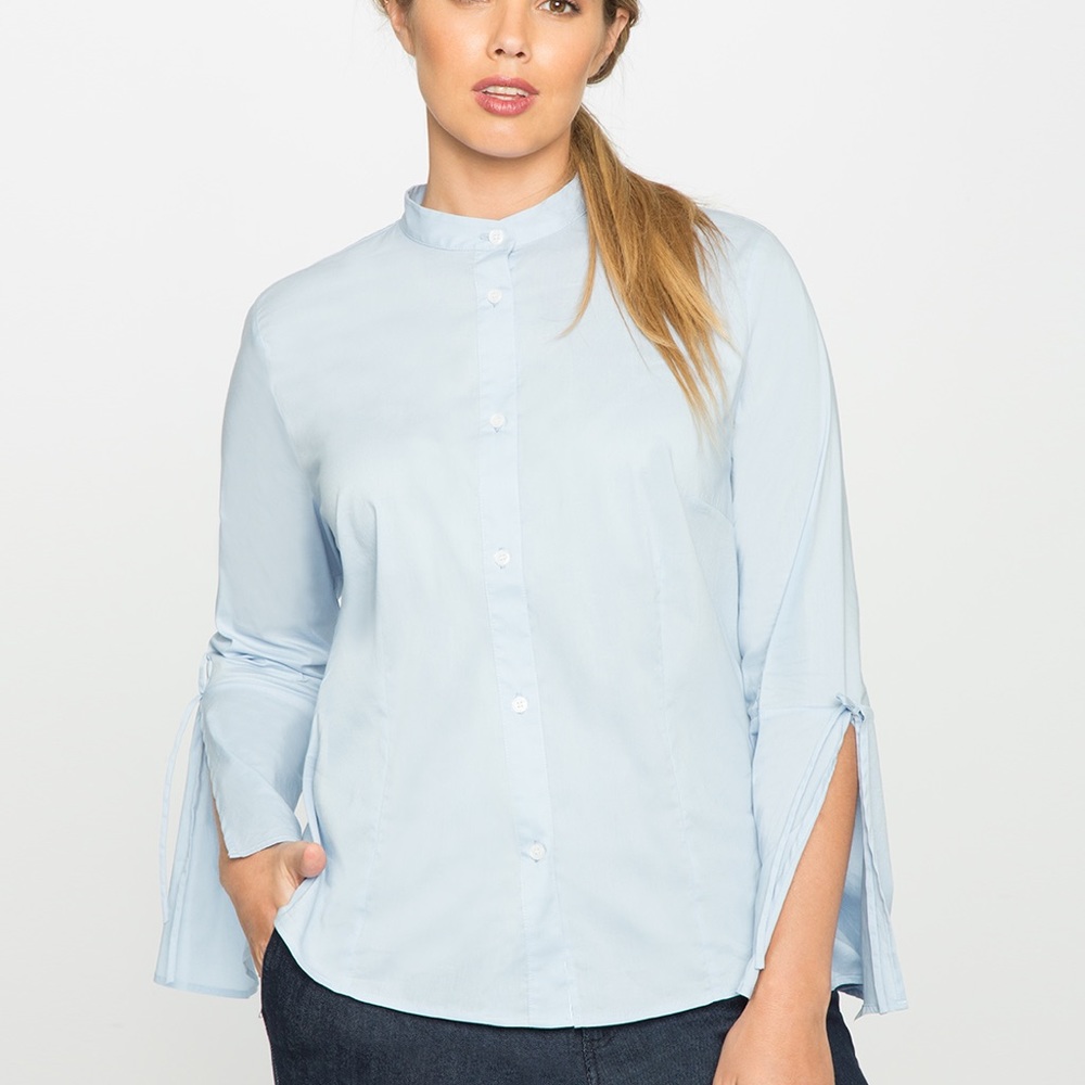 Bell Sleeve Button Up Blouse
